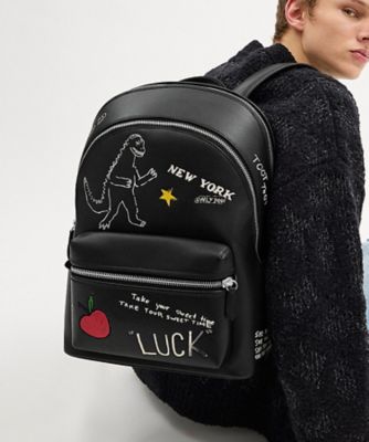 ＜COACH＞チャーター　バックパック・スケッチ　プリント